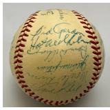 1954 New York Giants Autographed Ball With 26 Signatures In Protective Case