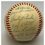 1954 New York Giants Autographed Ball With 26 Signatures In Protective Case