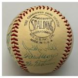 1954 New York Giants Autographed Ball With 26 Signatures In Protective Case