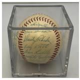 1954 New York Giants Autographed Ball With 26 Signatures In Protective Case