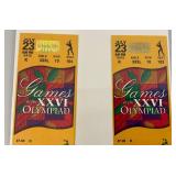 Set Of Tickets From 1996 Games Of The XXVI Olympiad Baseball Game In Protective Sleeve And 1996 Atlanta Hardcover Book