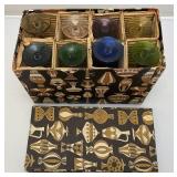 MCM Twisted Stem Multi Colored Glasses In Original Box