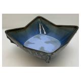 Vintage Japanese Ikebana Square Chalice Bowl