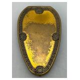 RARE FIND Antique 1917 Patent Date Art Deco Woodworth Karess Powder And Rouge Compact Gold Tone Metal