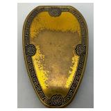 RARE FIND Antique 1917 Patent Date Art Deco Woodworth Karess Powder And Rouge Compact Gold Tone Metal