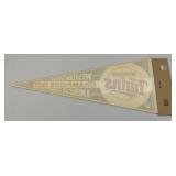 Vintage 1987 Minnesota Twins 12" x 30" Western Division Champions Pennant, Bumper Sticker And Button