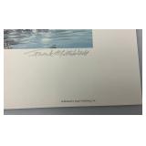 Unframed  Pencil Signed Frank Mittlstadt Limited Edition Print 40/155 "Crooked Lake Loons" 14 3/4" x 25 3/4" Overall Page Size