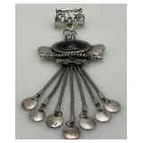 Vintage Artisan Ornate Necklace Pendant