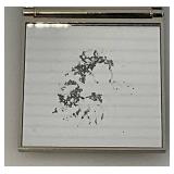 Jeweled Initial W Compact With Magnification