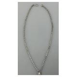 Stunning Rhinestone Necklace 16"