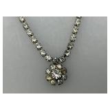 Stunning Rhinestone Necklace 16"