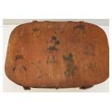 Very Old Picnic Basket With Hand Drawn Cartoon Characters Like Mickey Mouse, Popeye, Whimpy And More (Very Cool)