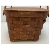 Very Old Picnic Basket With Hand Drawn Cartoon Characters Like Mickey Mouse, Popeye, Whimpy And More (Very Cool)