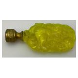Est. 75.00 - $125.00 Antique RARE Sea Biscuit With Roses (Kentucky Derby) Uranium Glass Lamp Finial