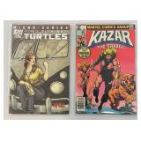 1956 Captain Gallant Coloring Book & Misc. Comics Including STAR TREK, KAZAR And More In Protective Sleeves