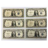 1935 D Silver Certificates 1 Dollar Blue Seal
