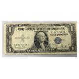 1935 D Silver Certificates 1 Dollar Blue Seal