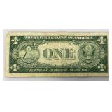 1935 D Silver Certificates 1 Dollar Blue Seal