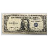 1935 D Silver Certificates 1 Dollar Blue Seal
