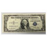 1935 E & F Silver Certificates 1 Dollar Blue Seal