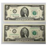 1976 US 2 Dollar Bills