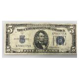 1934 D (5 Dollar) Blue Seal Silver Certificates