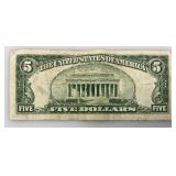 1934 D (5 Dollar) Blue Seal Silver Certificates