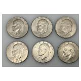 Misc. Eisenhower Silver Dollars Including Three Bicentennial Thin Print And More