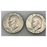 Misc. Eisenhower Silver Dollars Including Three Bicentennial Thin Print And More