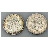 1964 90% Silver Kennedy Half Dollars