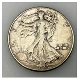 1943 90% Silver Walking Liberty Silver Half Dollars