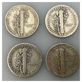 Group Of misc. 90% Silver Mercury Dimes