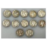 Group Of misc. 90% Silver Mercury Dimes