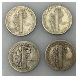 Group Of misc. 90% Silver Mercury Dimes