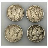 Group Of misc. 90% Silver Mercury Dimes