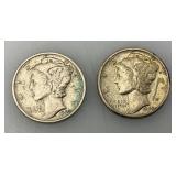 Group Of misc. 90% Silver Mercury Dimes