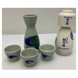 Vintage Sake Cups And Decanters