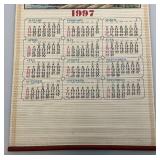 Vintage Miniature Table Top Chinese Folding Screen And Phillipines Calendar