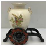 Vintage Chinese Vase On Chart 11 1/2" Tall By 13" W