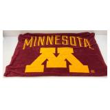 Very Old Wool University Of Minnesota Stadium Blanket (Has Signs Of Wear) And Fleece Blanket