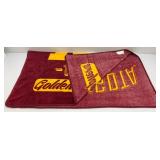 Very Old Wool University Of Minnesota Stadium Blanket (Has Signs Of Wear) And Fleece Blanket
