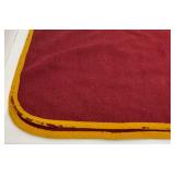 Very Old Wool University Of Minnesota Stadium Blanket (Has Signs Of Wear) And Fleece Blanket