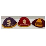 Vintage Felt University Hats Including University Of Minnesota Duluth And Mt. Vernon, VA