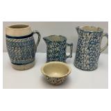 Misc. Vintage Spongware Pottery Pieces