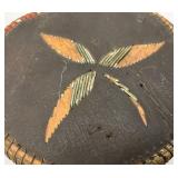 Est. $175.00 - $300.00 Antique Native American Birch Back And Porcupine Quill Round Trinket Box 3" x 5"