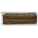 Est. $155.00 - $325.00 Antique Native American Birch Back And Porcupine Quill Trinket Box  9" L x 2 1/2" H x 3" W