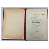 Cold War East German Certificate Of Honor In Folder And DDR Pendant/Flag For Exemplary Performance And Best Unit 7 1/2" x 11"