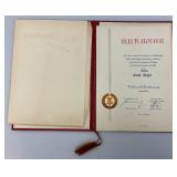 Cold War East German Certificate Of Honor In Folder And DDR Pendant/Flag For Exemplary Performance And Best Unit 7 1/2" x 11"