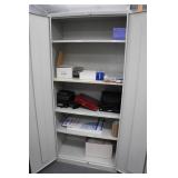 Metal Cabinet with Contents