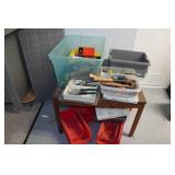 Table with Assorted Tools and Organizers